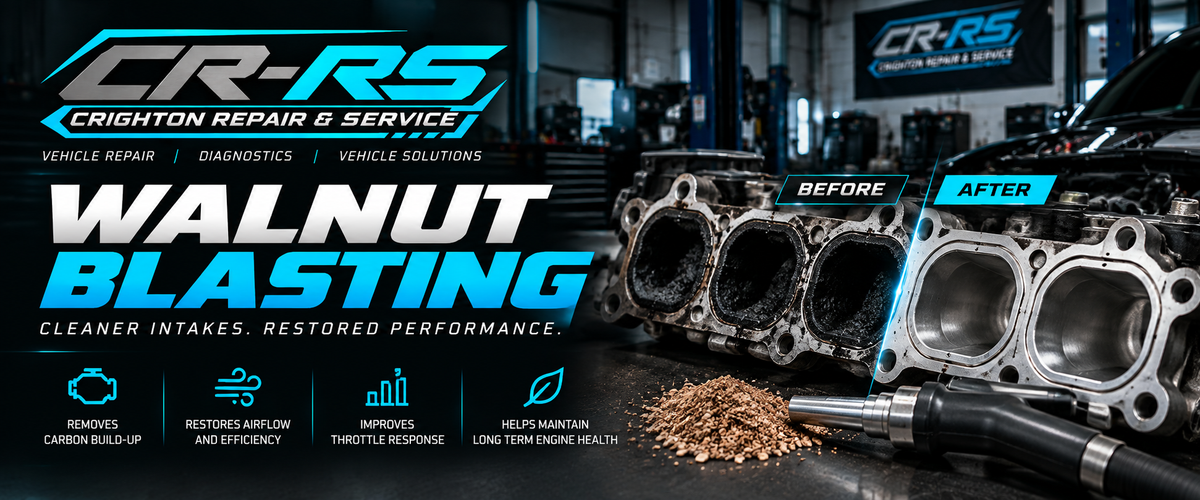 CR-RS Walnut Blasting Service -Professional Engine Carbon Cleaning to Restore Performance and Improve Engine Efficiency.
